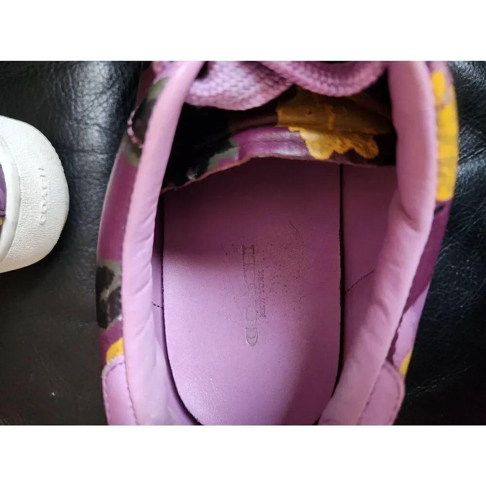 Coach Lo Top Floral pattern Sneaker A00998 Woman's Size 10B